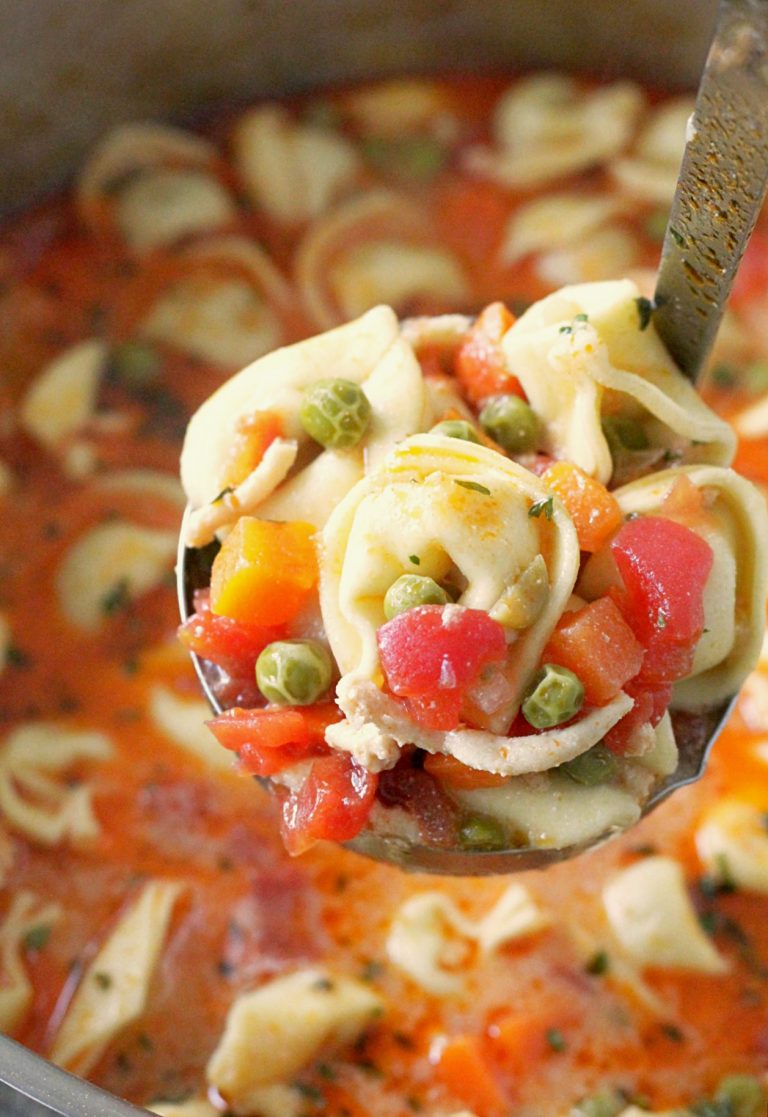 Creamy Cheese Tortellini Soup Foodtastic Mom