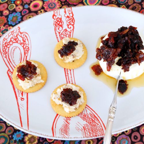 Father's Day snackle box: hot crackers, soppressata, Bacon jam