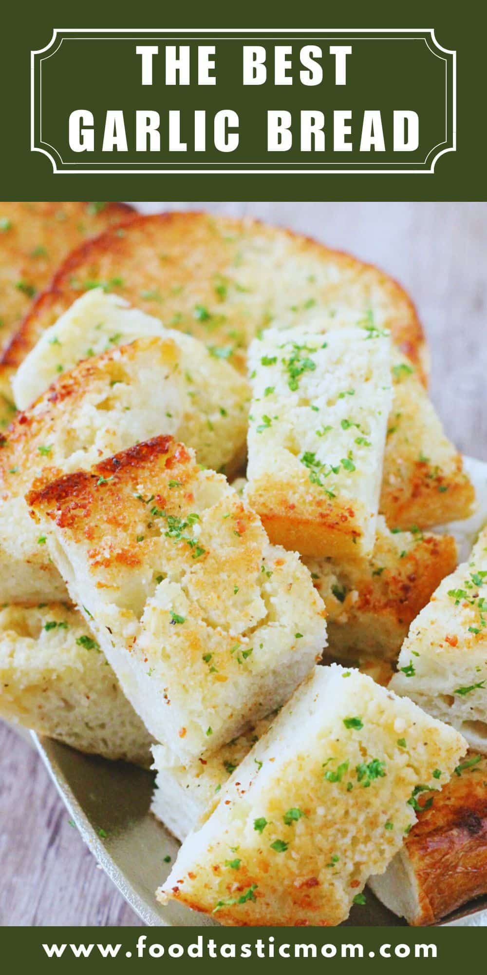 Dry toasting the garlic cloves before mixing them in with the buttery topping is what makes this the best garlic bread. via @foodtasticmom