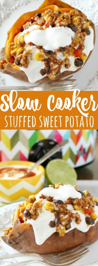 Slow Cooker Stuffed Sweet Potatoes - Foodtastic Mom