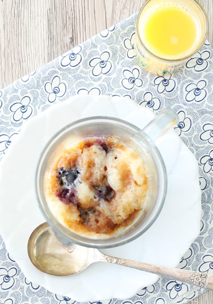 Blueberry Muffin Mug Cake - Foodtastic Mom