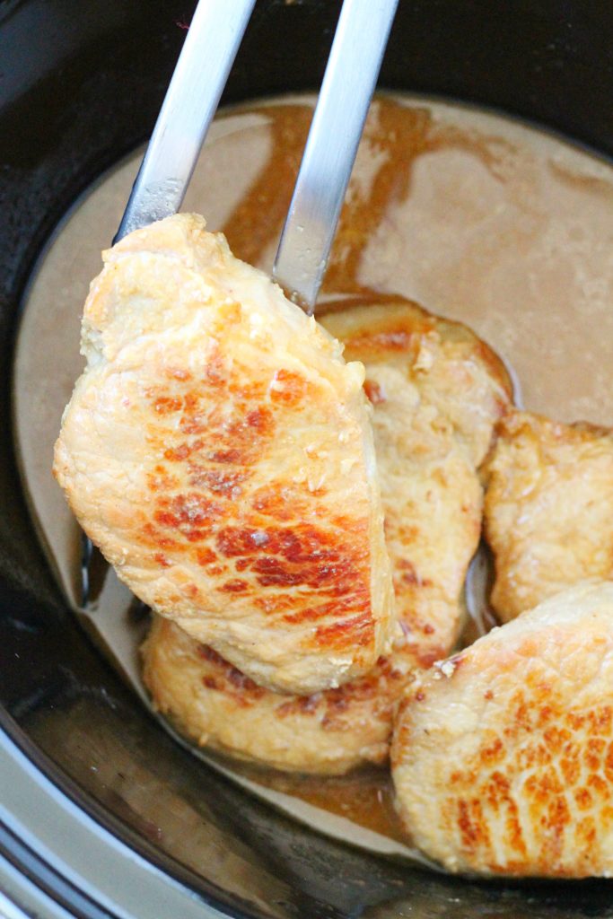 Slow Cooker Maple Dijon Pork Chops - Foodtastic Mom