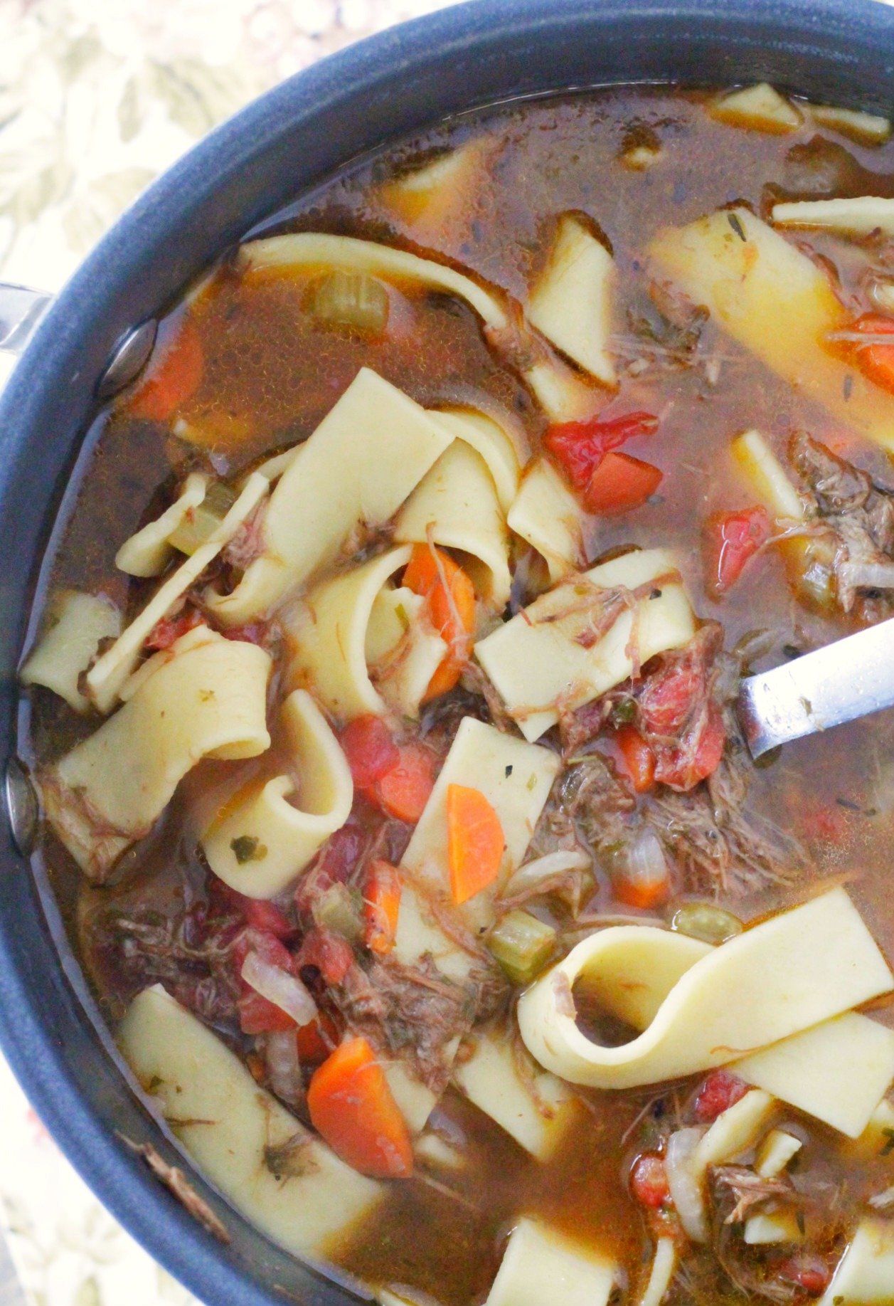Beef Noodle Soup - made with leftover pot roast ...