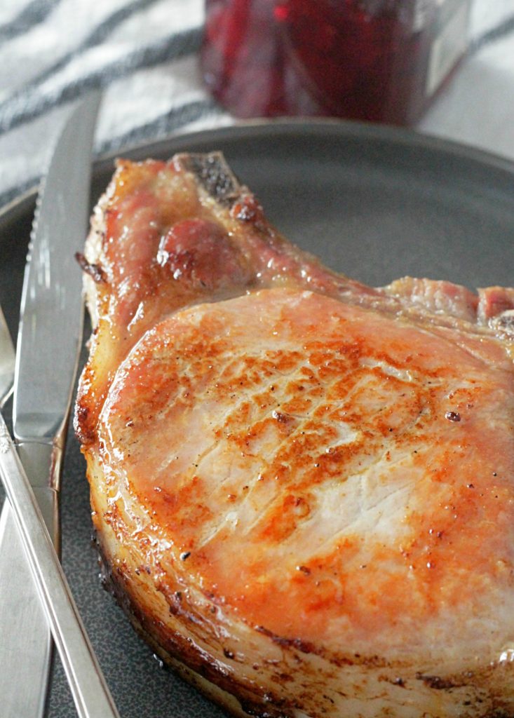 Reverse Seared Pork Chops With Cherry Pan Sauce Foodtastic Mom 8132