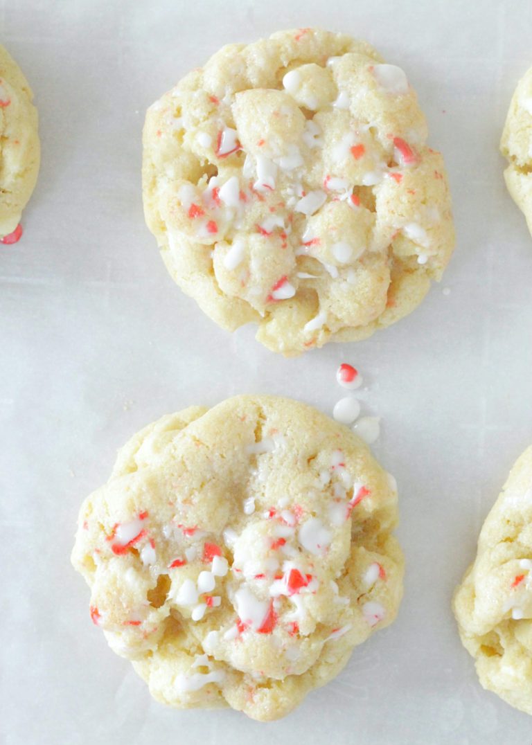 White Chocolate Peppermint Cookies - Foodtastic Mom