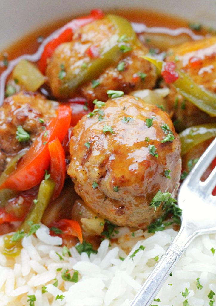 Slow Cooker Sweet and Sour Meatballs - Foodtastic Mom
