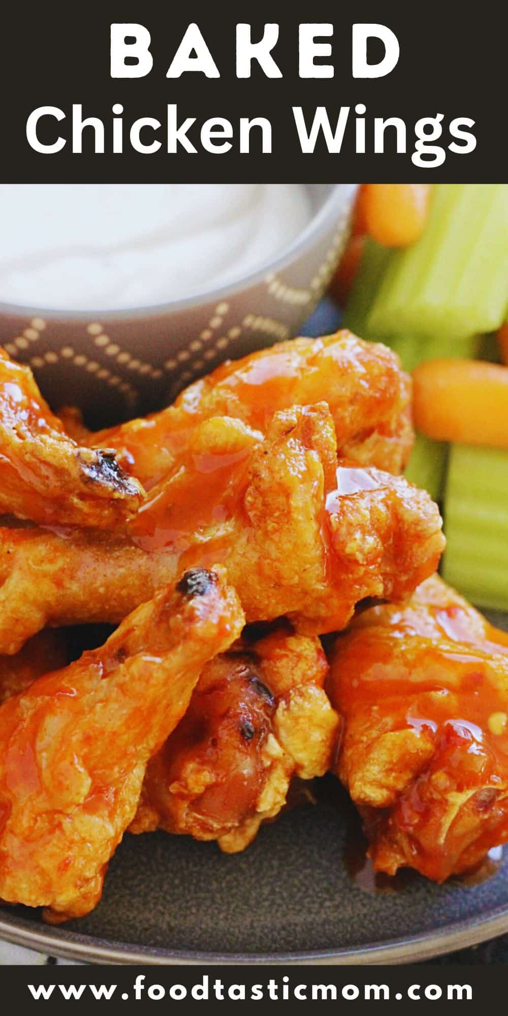 Even baked from frozen these wings are unbelievable good. Crispy Baked Chicken Wings (with the best buffalo sauce) are a must make for your next game day at home. via @foodtasticmom