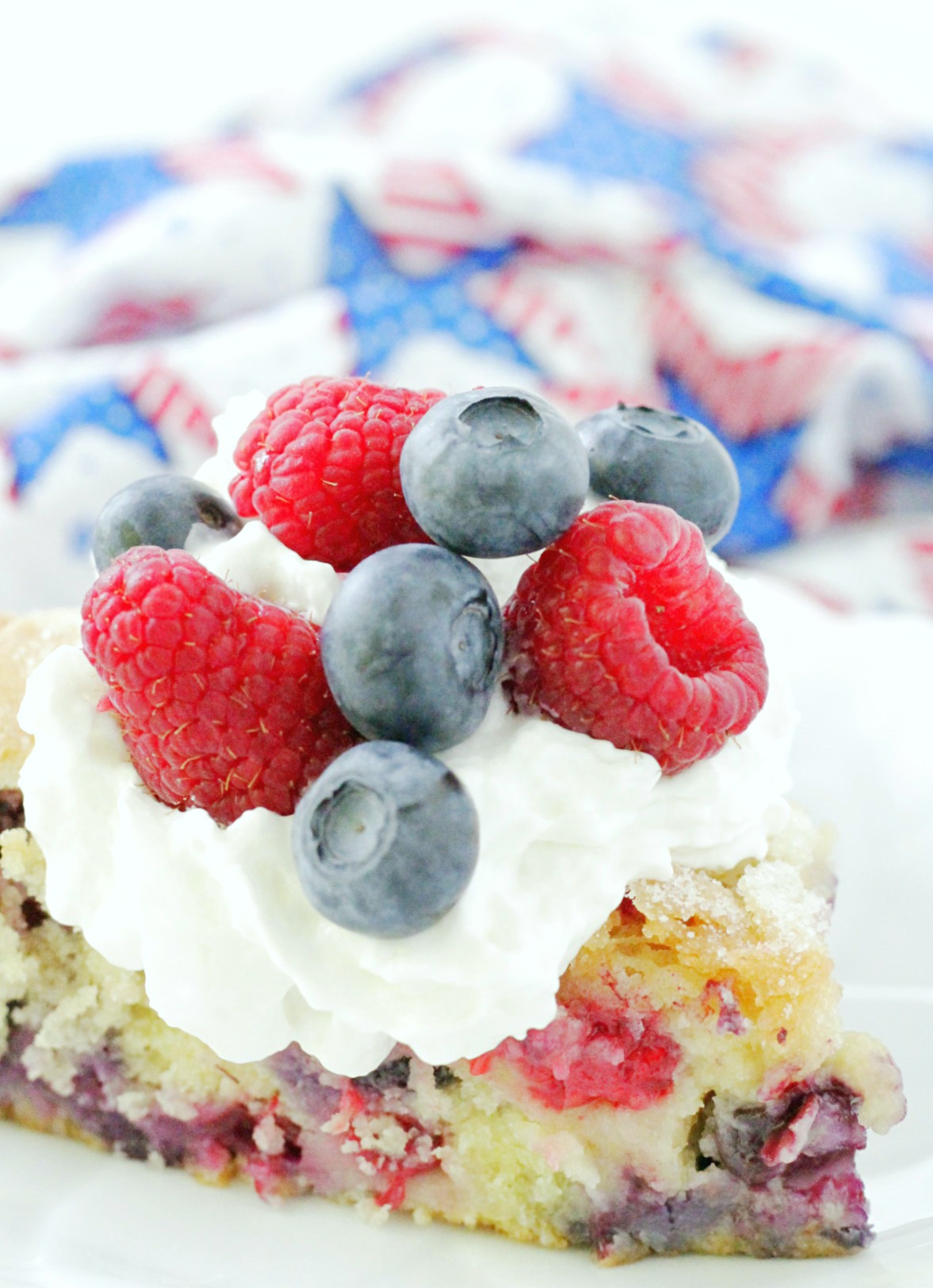 Red White And Blue Berry Cake Foodtastic Mom