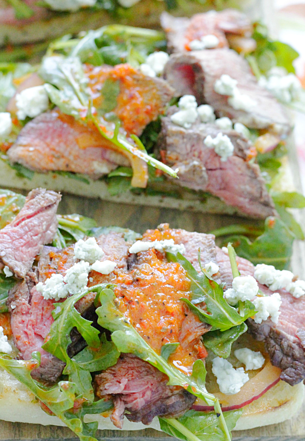 Open Face Grilled Steak Sandwich - with Roasted Red Pepper Vinaigrette ...
