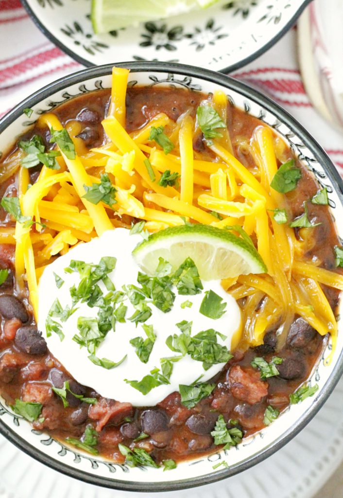 Wicked Black Bean and Ghost Pepper Sausage Soup - Foodtastic Mom