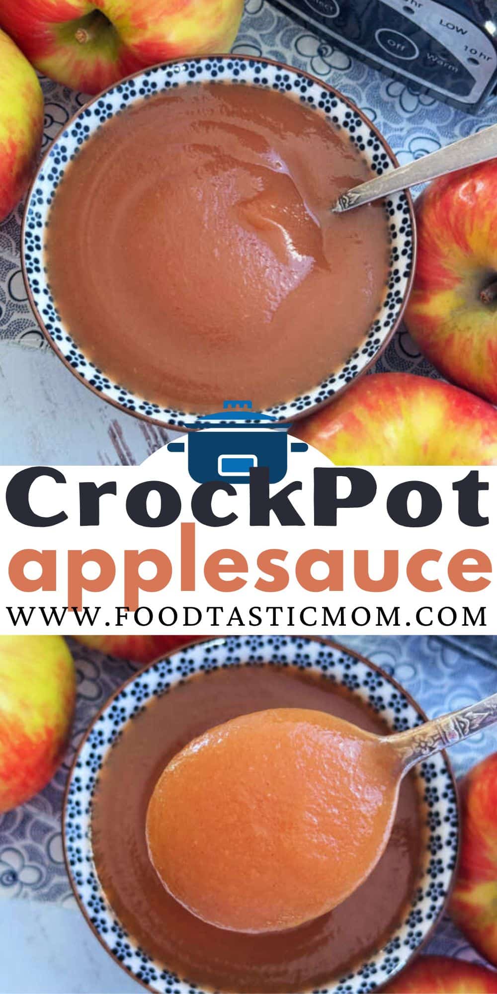 My recipe for Crockpot Applesauce is sweetened with just a bit of sugar, allowing the fall's best fresh apple flavor to shine through. via @foodtasticmom