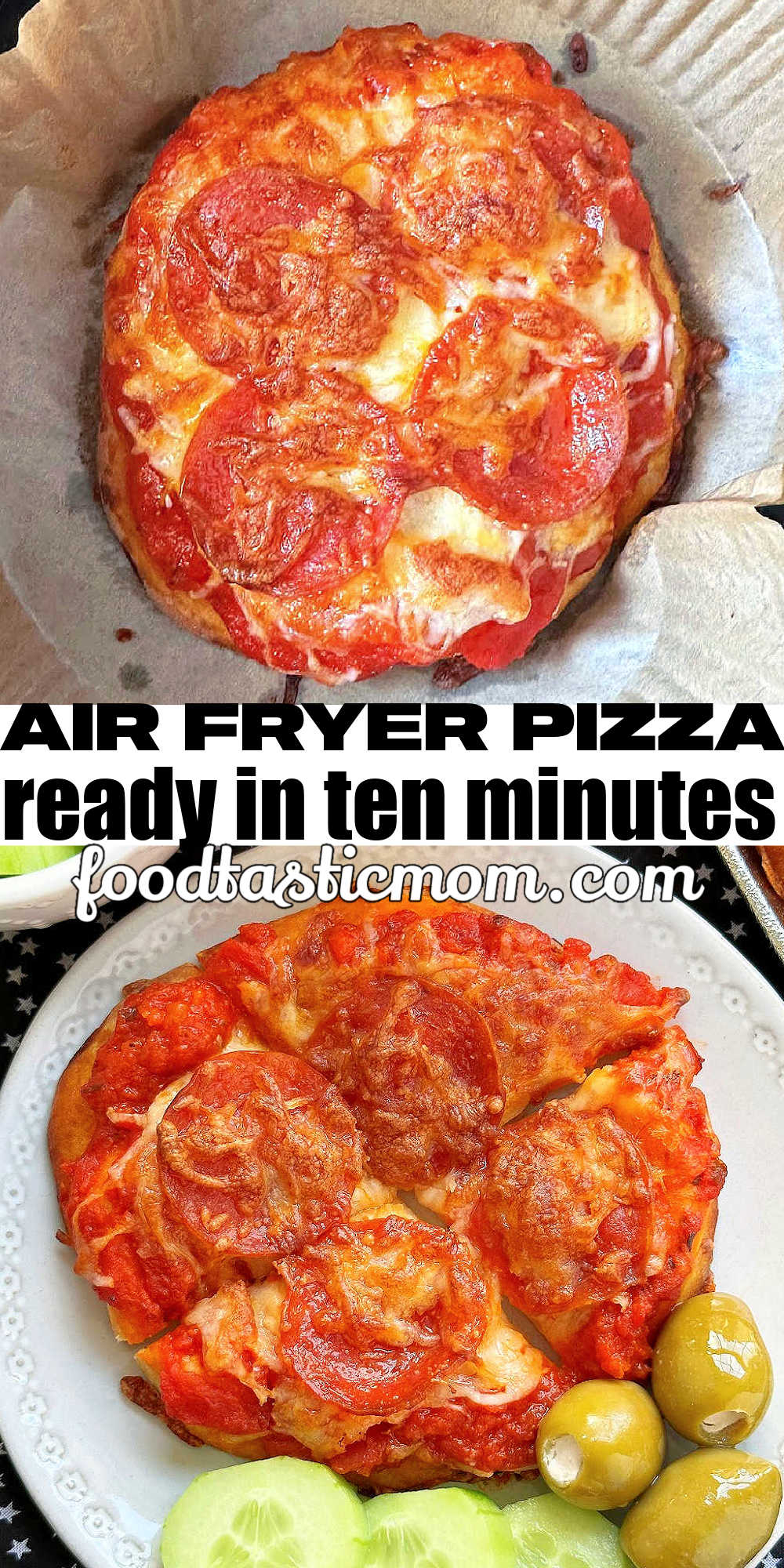 Air Fryer Personal Pizza - Real Mom Kitchen - 5 ingredients or less