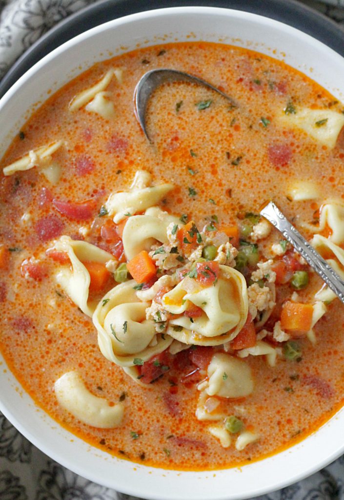 Creamy Cheese Tortellini Soup - Foodtastic Mom