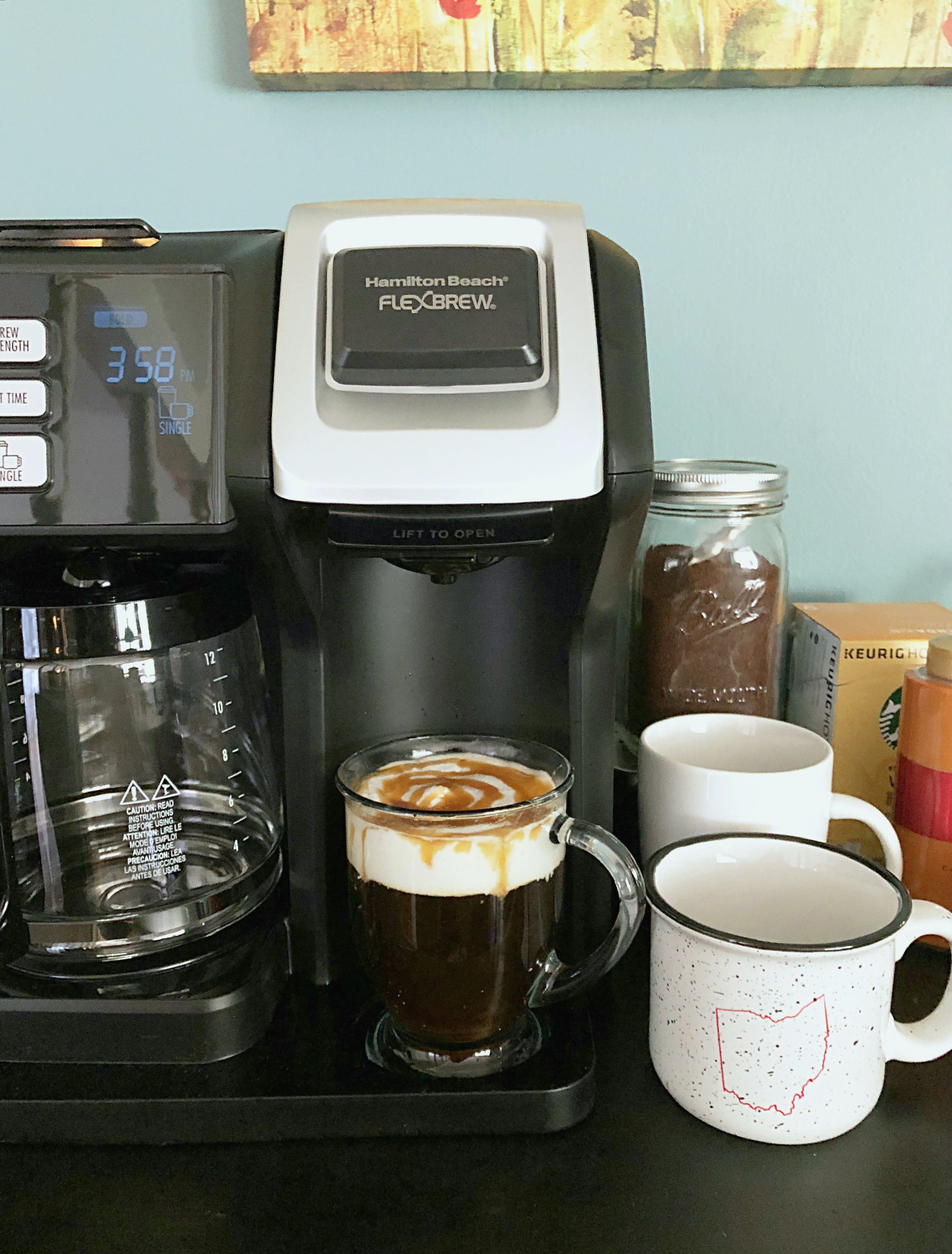 Hamilton Beach Flexbrew 2-Way Single Serve Coffee Maker, 12 Cup, K-cup, NEW