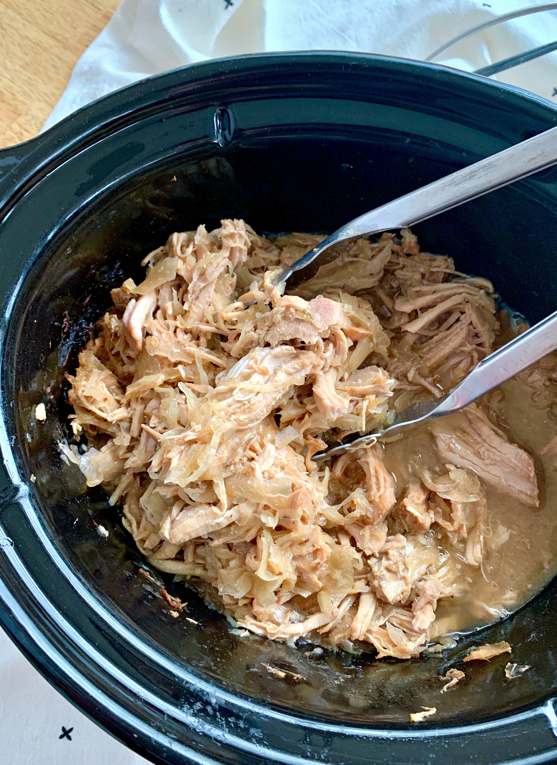 Slow Cooker Pork and Sauerkraut - Foodtastic Mom