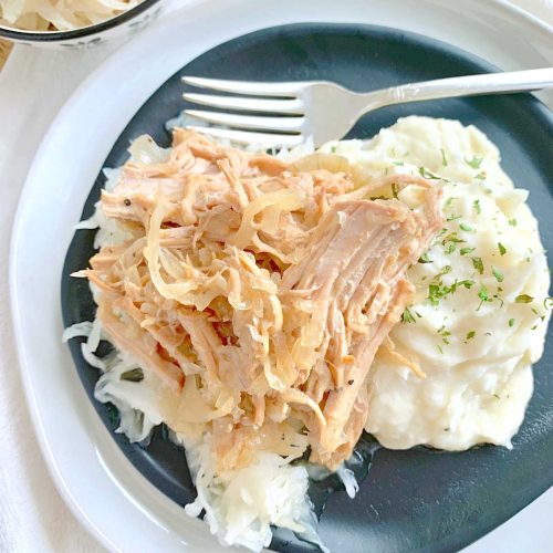 Slow Cooker Pork and Sauerkraut - Foodtastic Mom