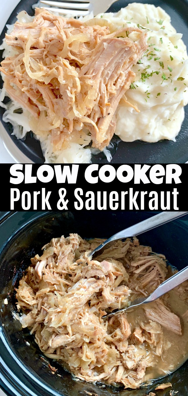 Slow Cooker Pork and Sauerkraut - Foodtastic Mom