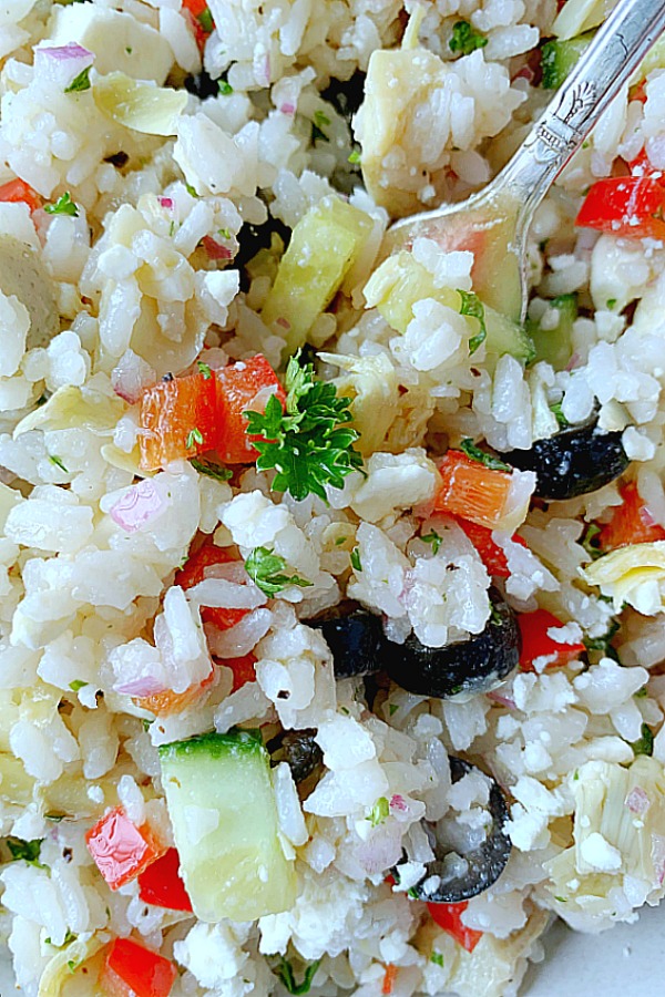 Greek Rice Salad - Foodtastic Mom
