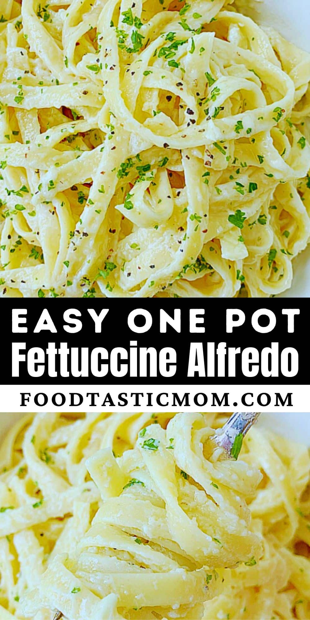 Fettuccine Alfredo is a classic American pasta dish with just a few simple ingredients. It pairs beautifully with shrimp or chicken and is a favorite in our house with my kids! via @foodtasticmom