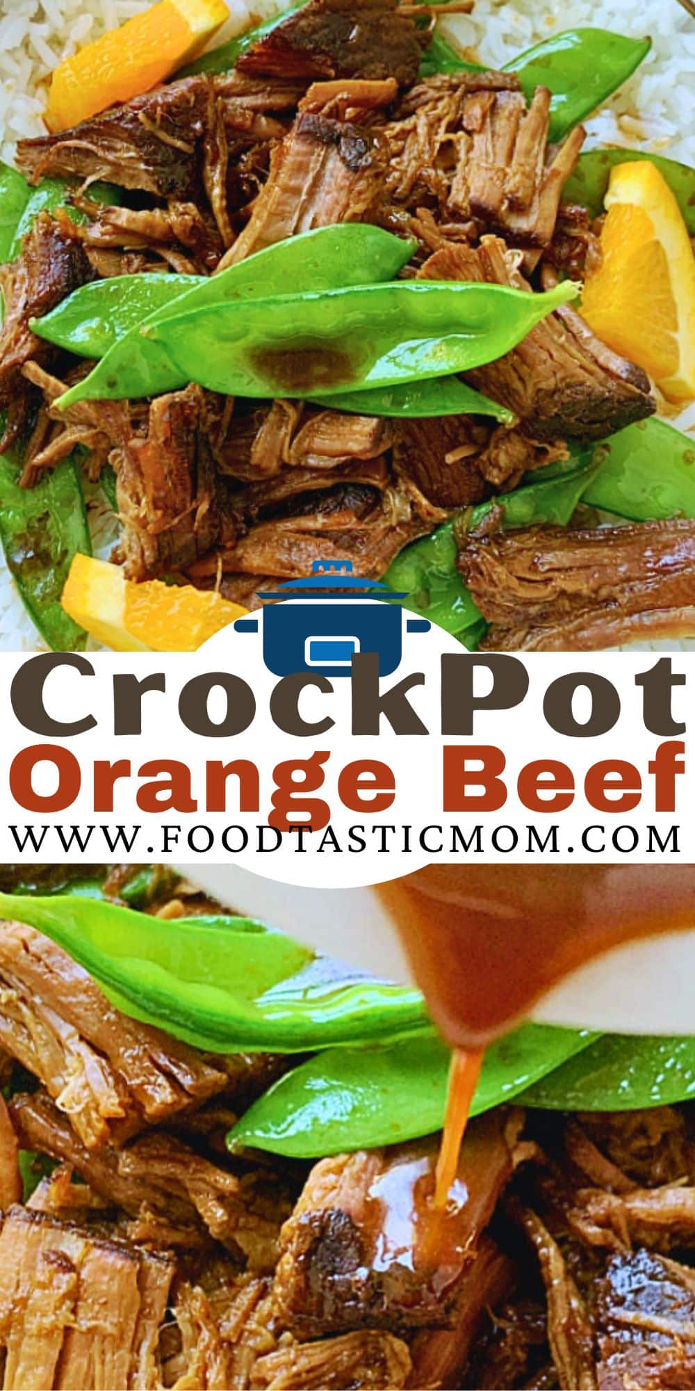 This Crispy Crockpot Orange Beef is the ultimate fake out take out recipe that is full of flavor and simple enough to serve for a busy weeknight dinner. via @foodtasticmom