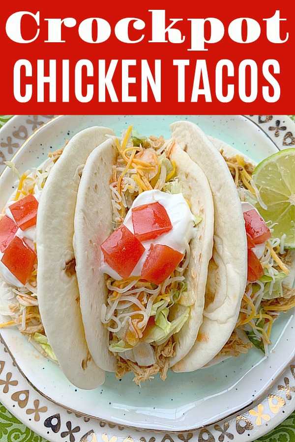 Crockpot Chicken Tacos | Foodtastic Mom #chickentacoscrockpot #tacos