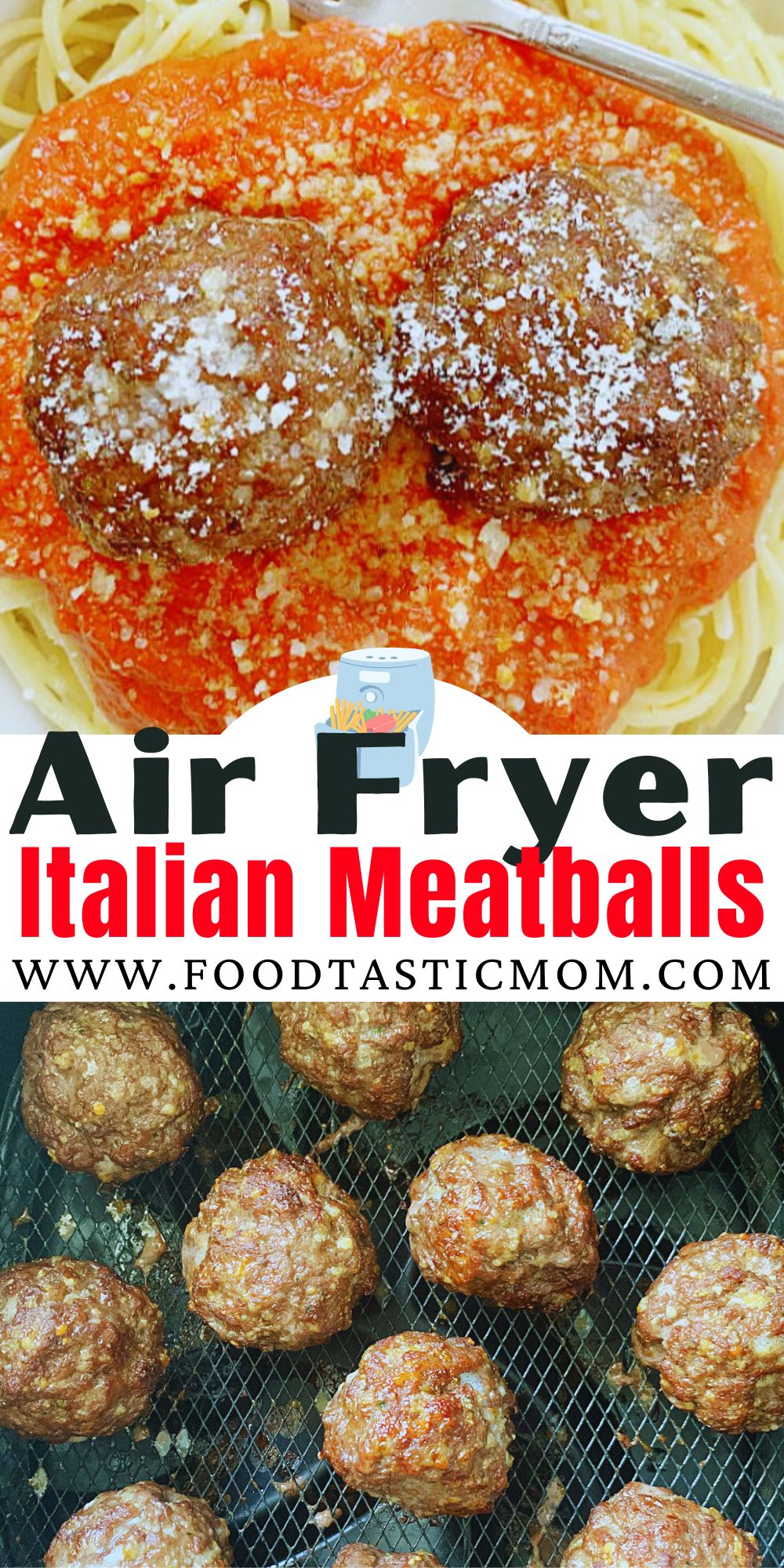 Once you try Air Fryer Meatballs you'll wonder why you ever made meatballs any other way. These meatballs are perfectly cooked. via @foodtasticmom