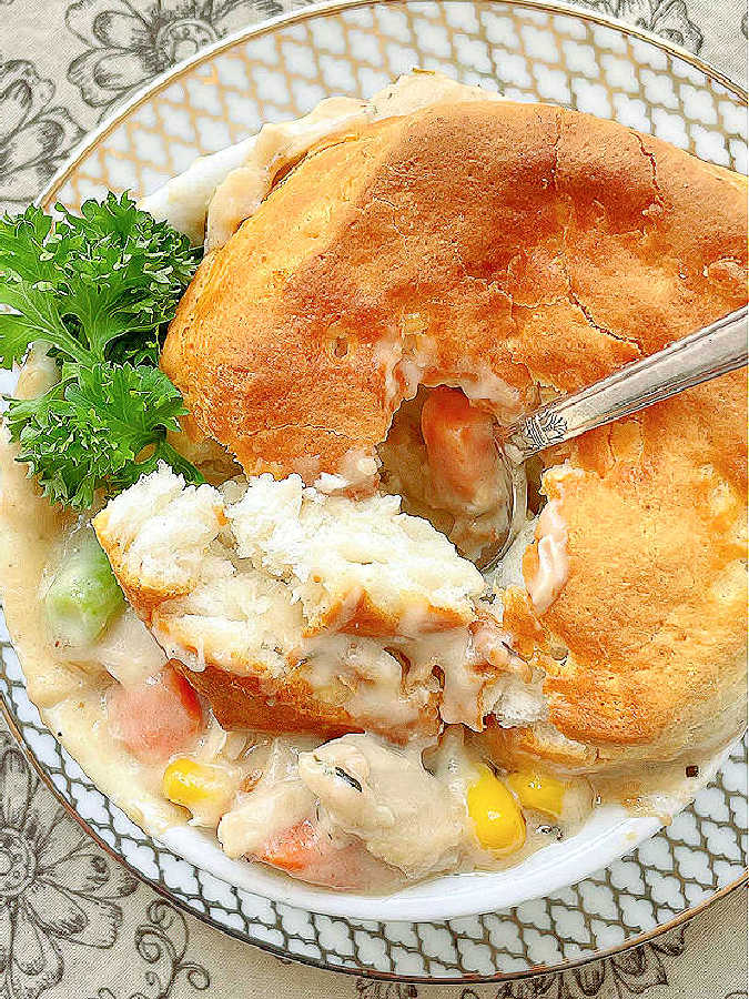 ready to take a bite of air fryer pot pie