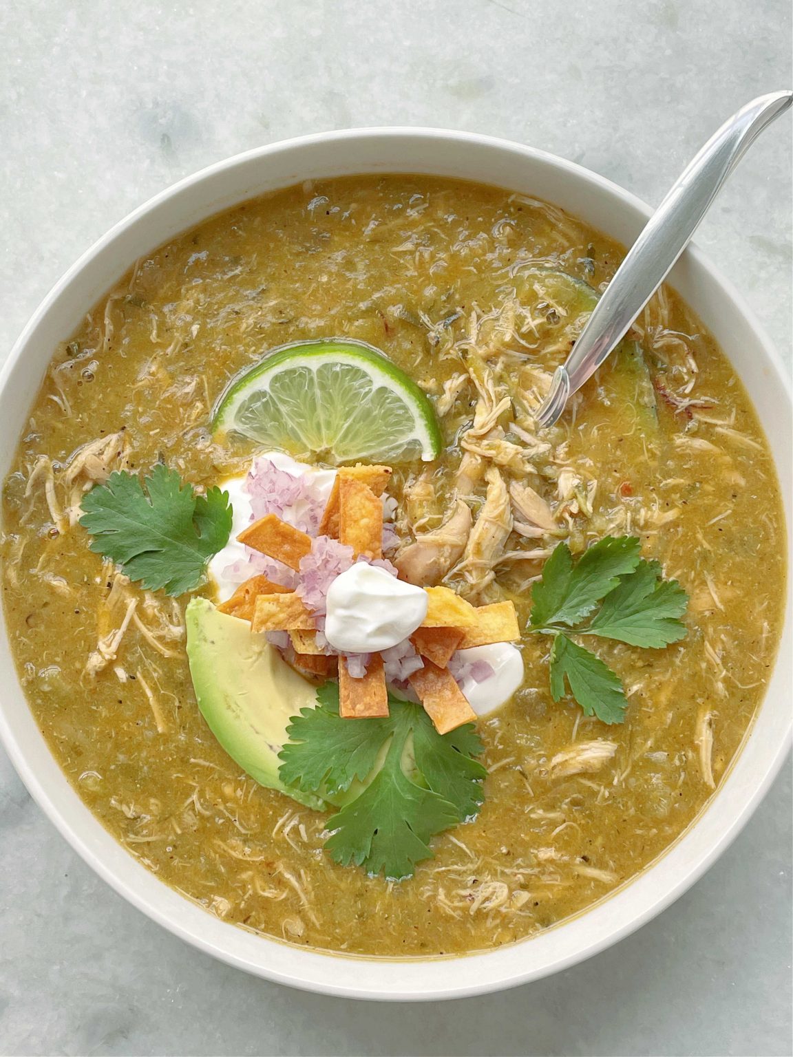 Green Chicken Enchilada Soup - Foodtastic Mom