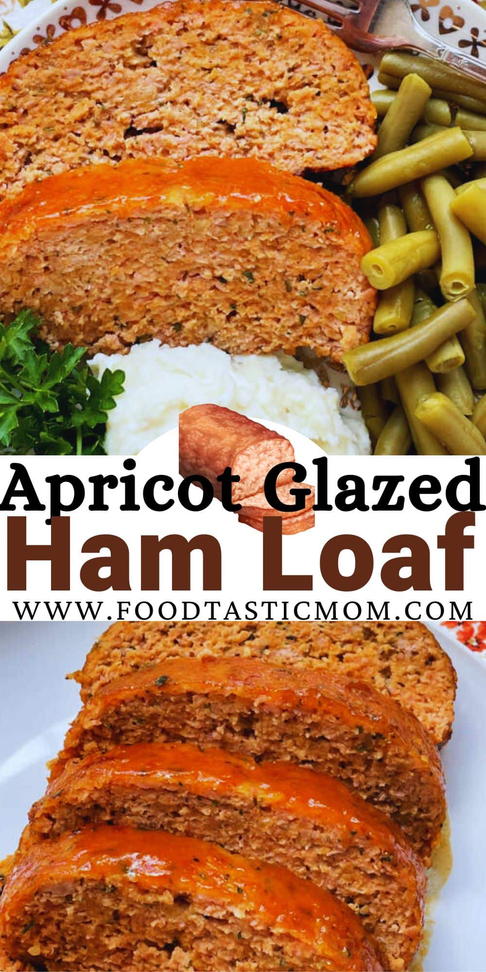 Ham Loaf is a delicious meat loaf made with a combination of ground ham and ground pork and smothered with an apricot glaze. via @foodtasticmom