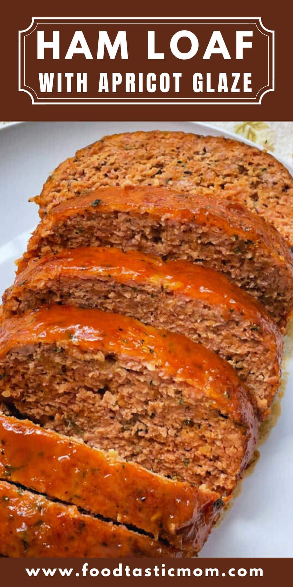 Ham Loaf is a delicious meat loaf made with a combination of ground ham and ground pork and smothered with an apricot glaze. via @foodtasticmom