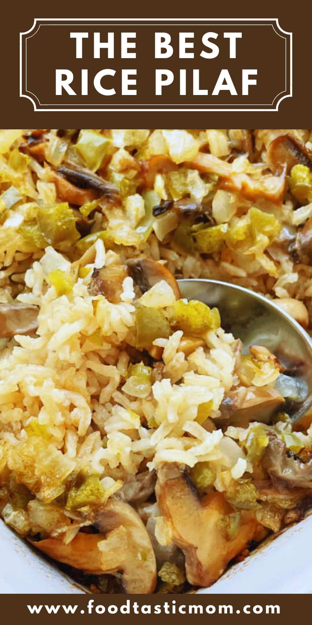 Why is this the best rice pilaf? Because it is my Mom's recipe. White rice cooks to perfection in the oven with just a few surprising ingredients. via @foodtasticmom