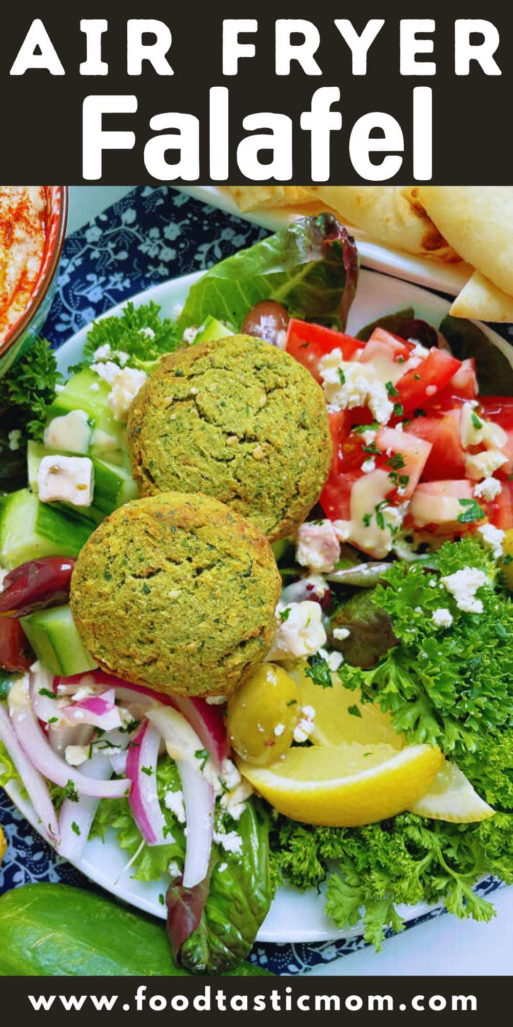 For a healthy meal prep option, try Air Fryer Falafel. It's crunchy, tasty and easy to make with canned chickpeas instead of dried chickpeas. via @foodtasticmom