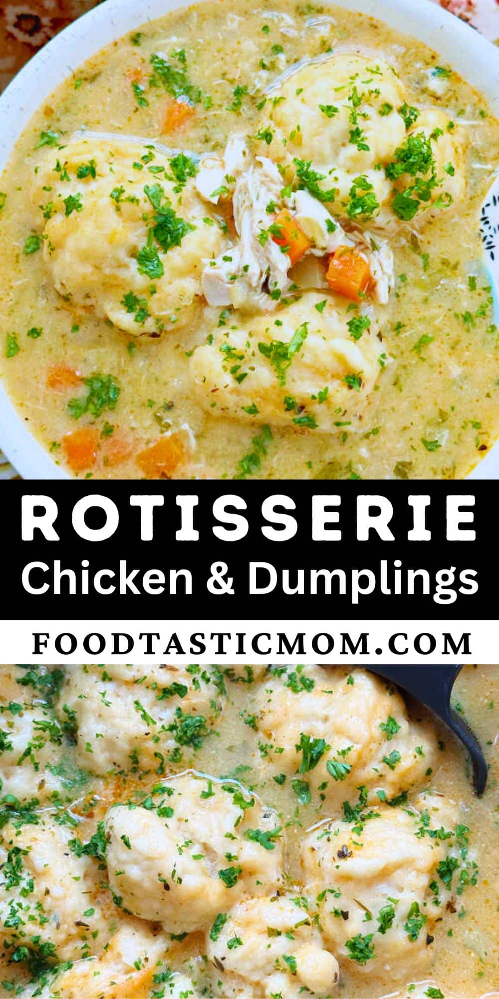 My recipe for rotisserie chicken and dumplings has thousands of fans. The chicken stew takes help from a rotisserie chicken, but the dumplings are made from-scratch and practically fool-proof. via @foodtasticmom