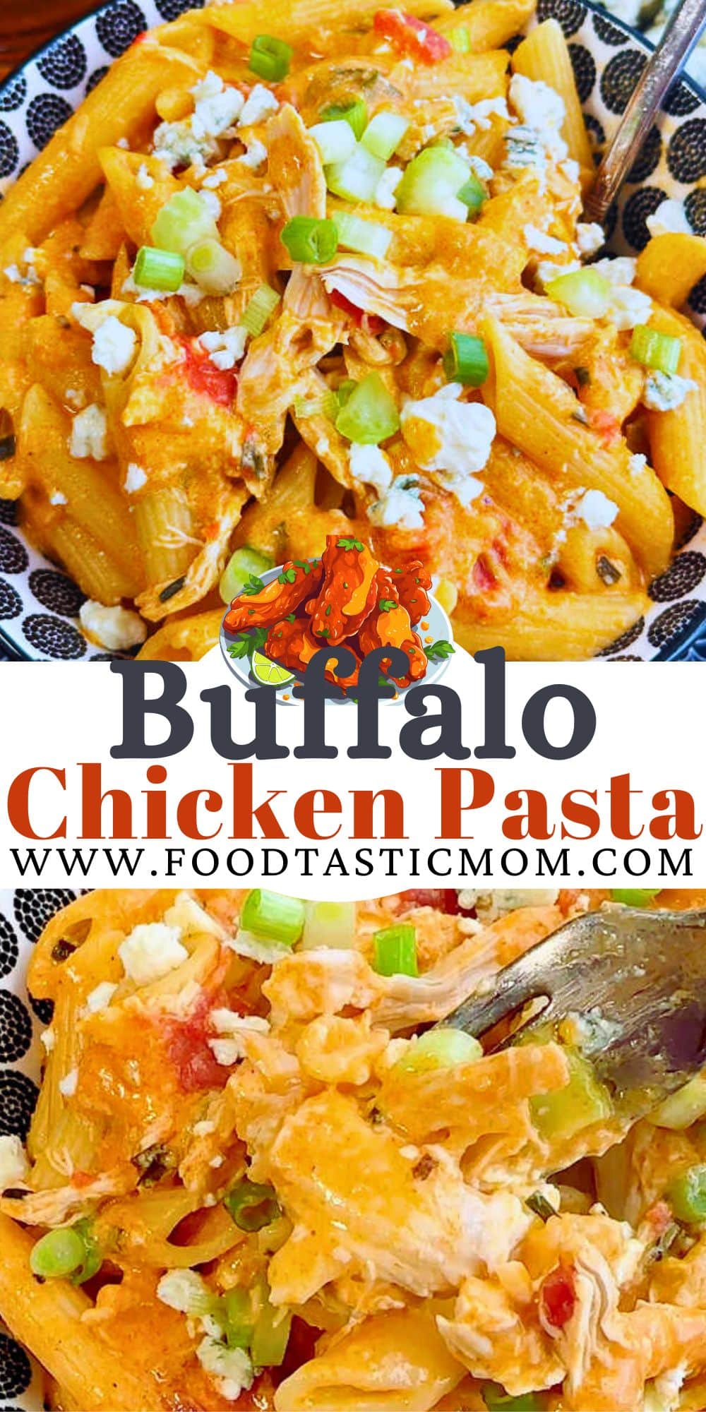 Spice up your weeknight dinner with this delicious and easy one pot buffalo chicken pasta recipe. Made with just a few simple ingredients, this dish is sure to become a family favorite! via @foodtasticmom