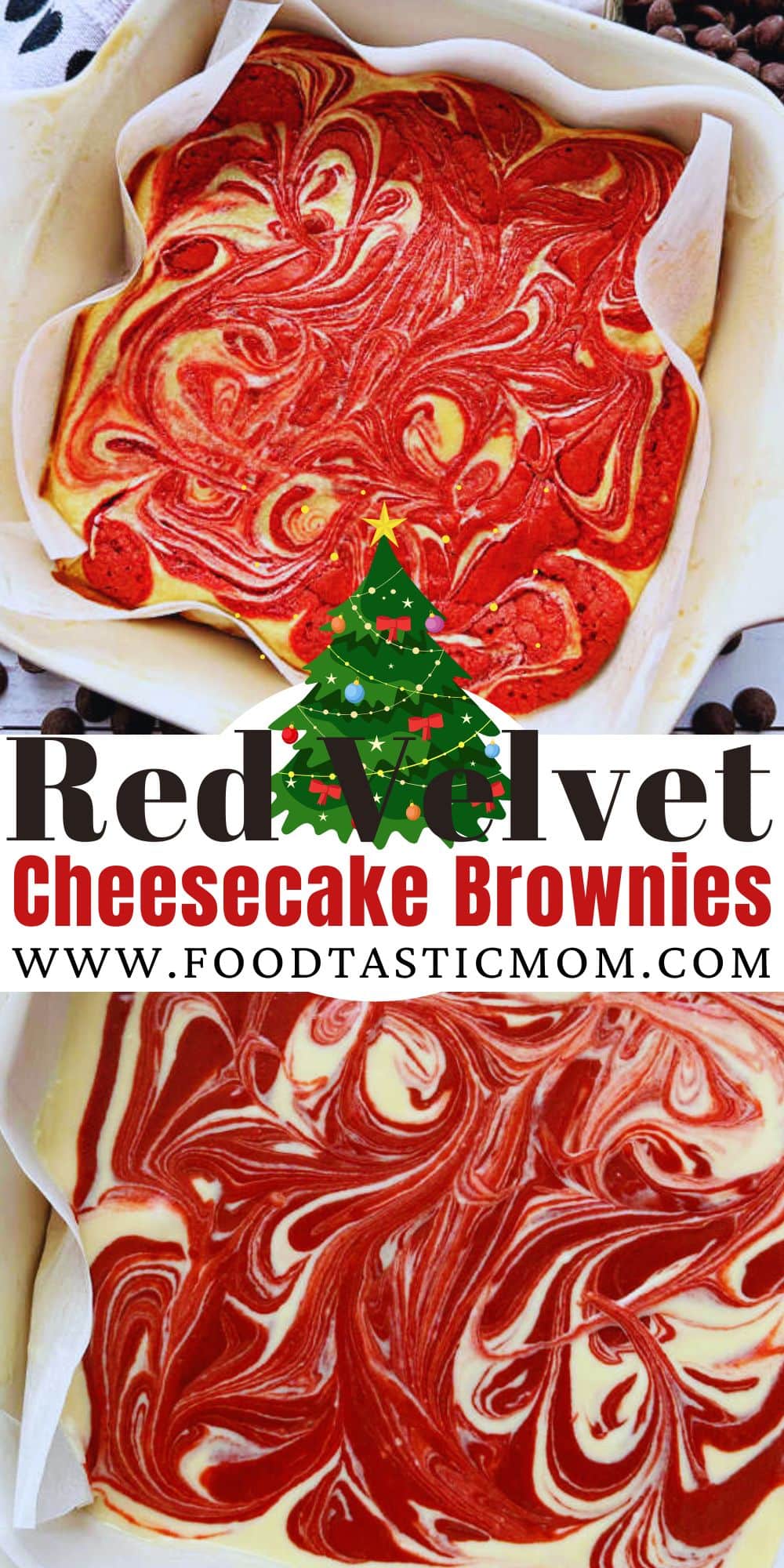 Red velvet brownie batter and tangy cream cheese swirls together in these easy, outstandingly delicious and decadent red velvet cheesecake brownies. via @foodtasticmom