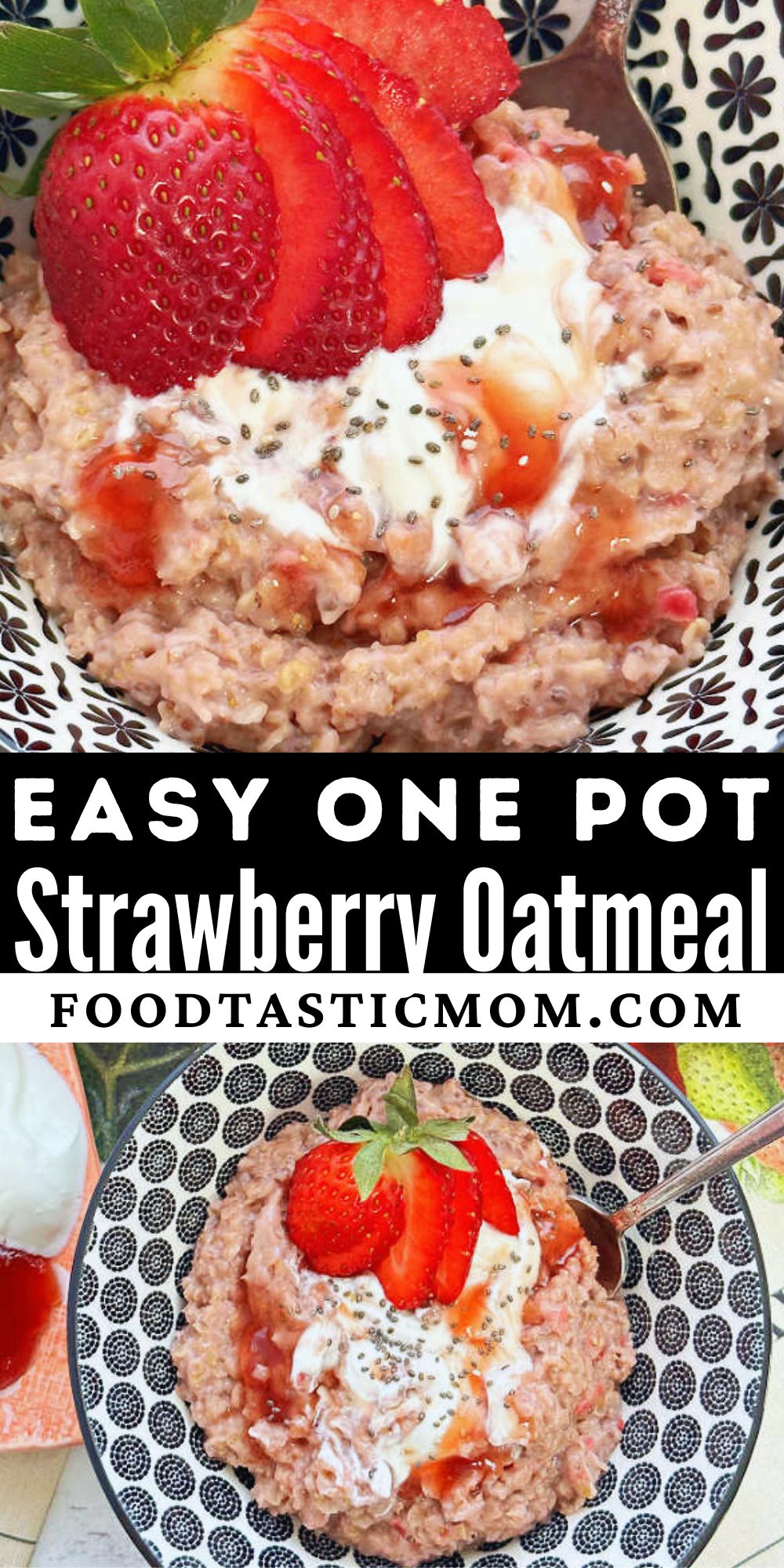 My easy strawberry oatmeal recipe with freeze-dried strawberries might become your new favorite way to enjoy a bowl of old fashioned oats. via @foodtasticmom