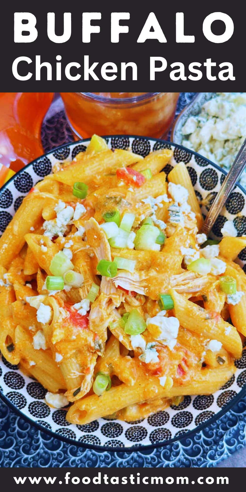 Spice up your weeknight dinner with this delicious and easy one pot buffalo chicken pasta recipe. Made with just a few simple ingredients, this dish is sure to become a family favorite! via @foodtasticmom