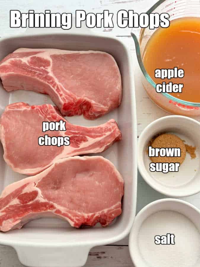 picture of ingredients needed to bring pork chops