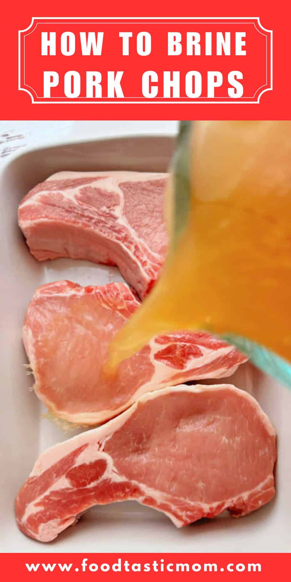 Brining pork chops in a wet brine of apple cider, brown sugar and salt is the best way to ensure grilled or broiled juicy pork chops. via @foodtasticmom