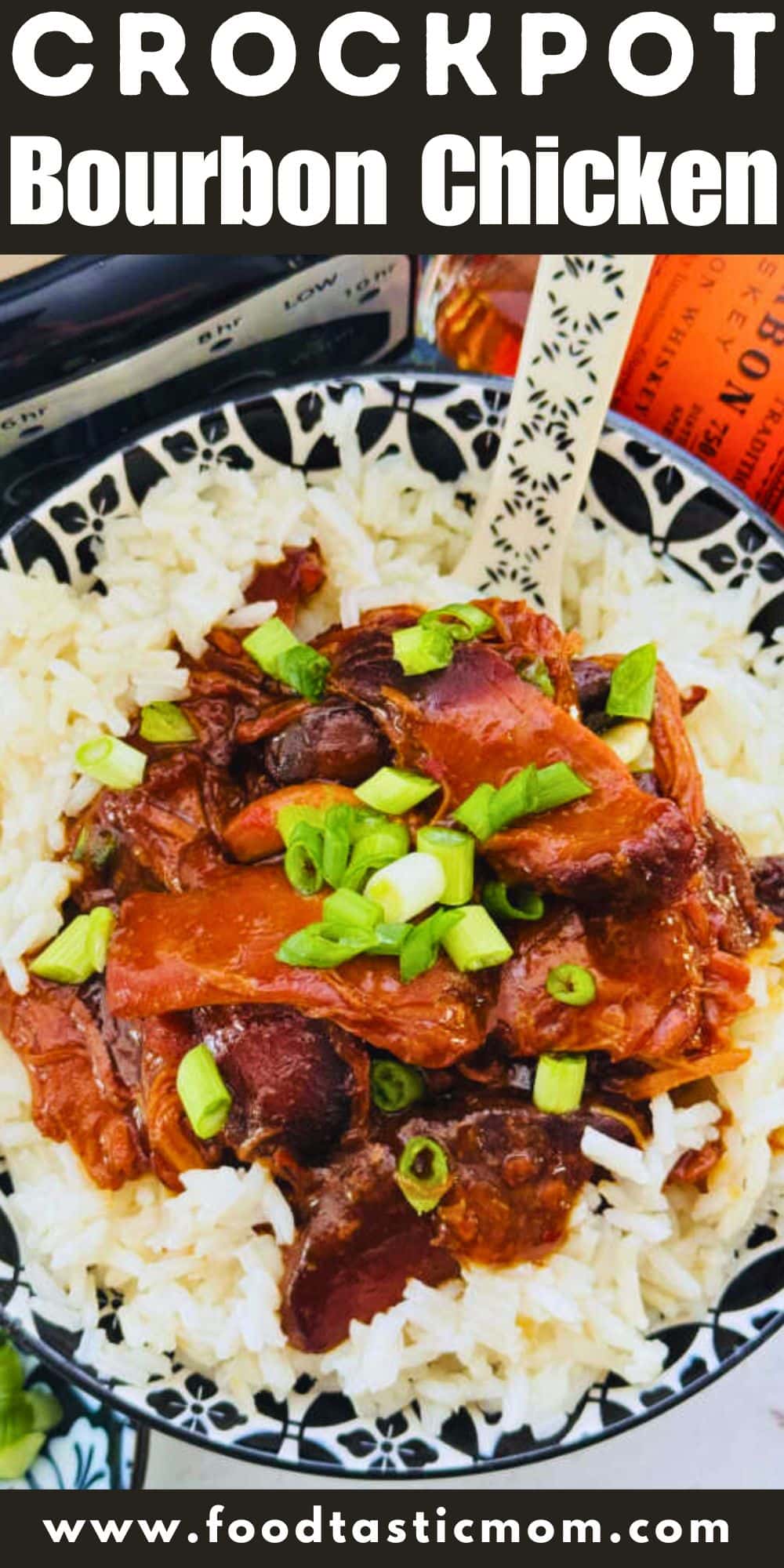 The yummy sauce for my Bourbon Chicken in the Crock Pot is perfectly sticky thanks to a few secret ingredients including a microwave roux. via @foodtasticmom