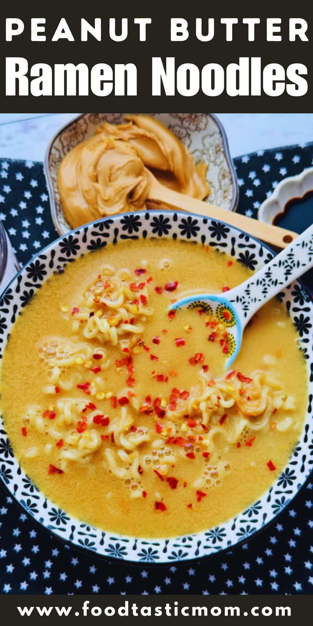 Turn economical instant ramen noodles into a delicious dish with a spicy peanut sauce made from a few simple ingredients. via @foodtasticmom